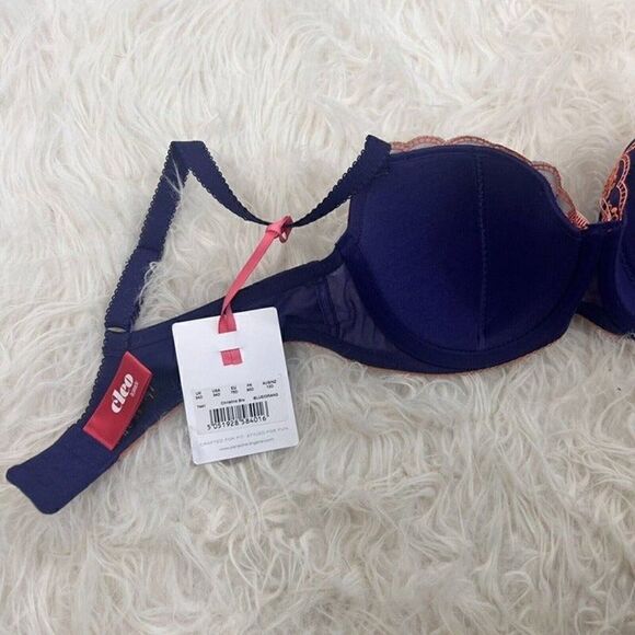 Cleo by Panache Christina Blue/Purple Orange Underwire Molded Cups Size 34D NWT - Picture 2 of 10